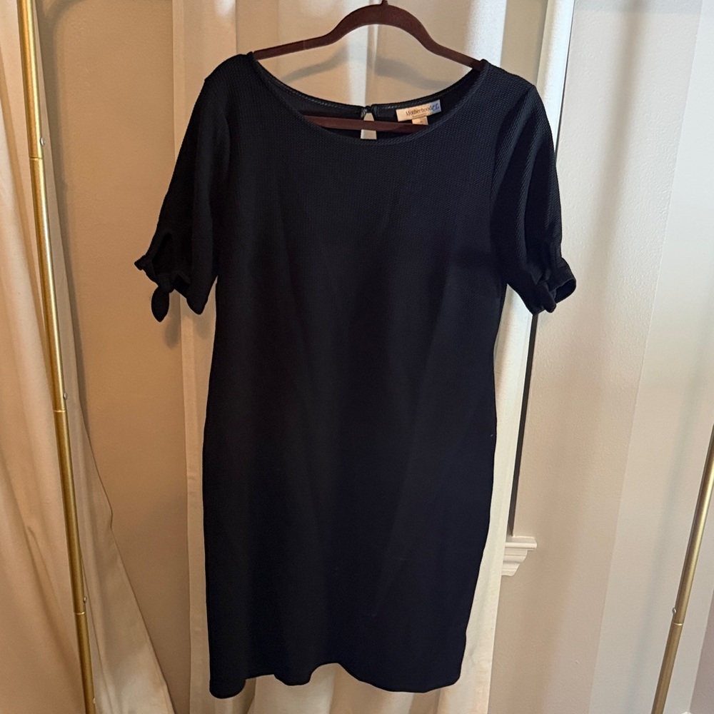 Motherhood Maternity Black Short Sleeve Knit Mini Dress